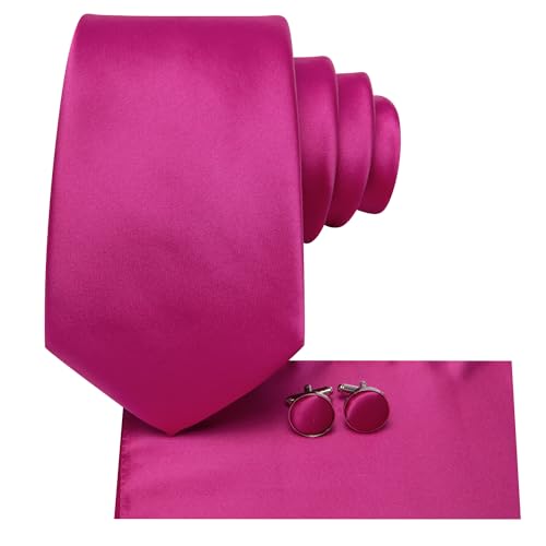 Image of Hi-Tie Men 63inches Tie Set Extra Long Necktie Paisley Tie Pocket Suqare Cufflinks Big and Tall Men Tie