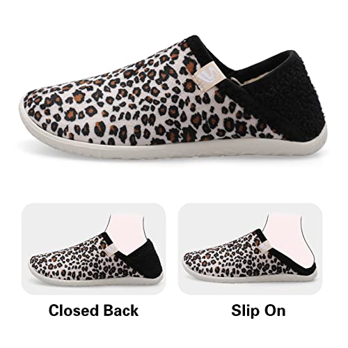 Image of Spesoul Fuzzy House Slippers for Women Men Indoor Closed Back Lightweight Cozy Faux Furry Lining Barefoot House Shoes Slipper Socks for Bedroom Home Office Yoga Outdoor Walking Shoes