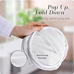 Handy Laundry Mesh Popup Hamper - Two Compartments, Collapsible for Storage and Easy to Open. Folding Pop-Up Clothes are Great for The Kids Room, College Dorm or Travel. (White) - Image 3
