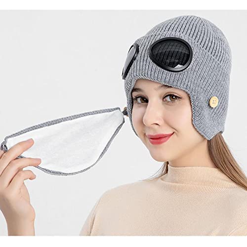 Gorro con gafas protectoras contra viento helado y cara congelada 7