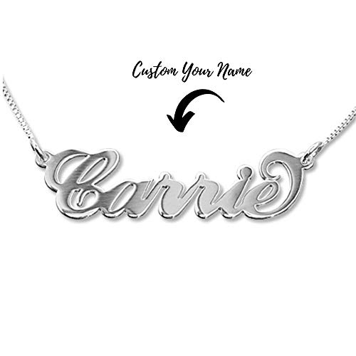 MyNameNecklace Personalized Name Necklace-Custom Nameplate Pendant Sterling Silver-Gold Plated- Solid Gold for Her - Image 6