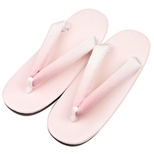 KYOETSU Women's Urethane Zori Formal Sandals for Japanese Kimono and Yukata (31.Light Pink)