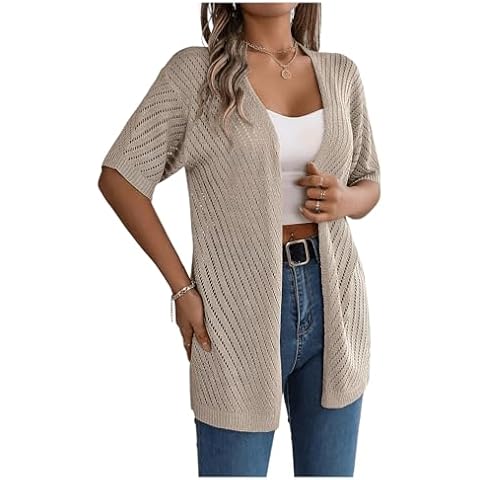 Verdusa Women's Hollow Out Cardigan Cover