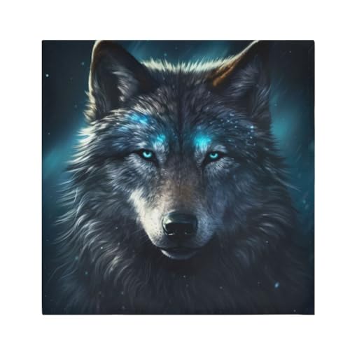 Set de 6 servilletas de tela Wolf, poliéster reutilizable miniatura 1