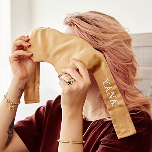 YANA Luxury Weighted Eye Sleep Mask for Sleeping - Aromatherapy Weighted Sleep Mask with Copper-Infused Satin Cover & Adjustable Strap, All Natural Lavender & Flaxseed Seed Fill for Women & Men - Image 3