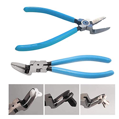 Juesi Mutipurpose Diagonal Cutting Pliers Seal Puller Car Push Retainer Rivet Trim Clip Pry Puller Clips Panel Assortments Puller Tool (Blue)