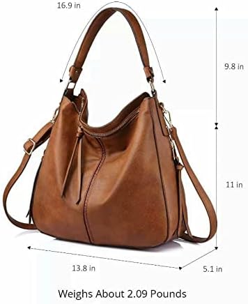 Miniatura 2 de Bolsos de mano para mujer, grandes de diseño para mujer, bolso tipo hobo de piel sintética