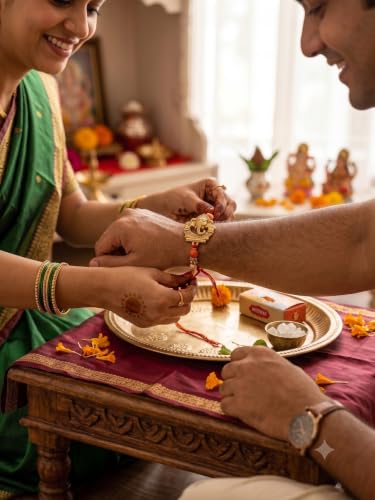Image of SPRAWA Rakhi For Brother | Designer Bro Rakhi Raksha Bandhan Gift Band Bracelet for bhai bhaiya