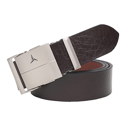 Image of Men's Formal Genuine Leather Auto-lock Adjustable Belt (JAFA-42-BL)