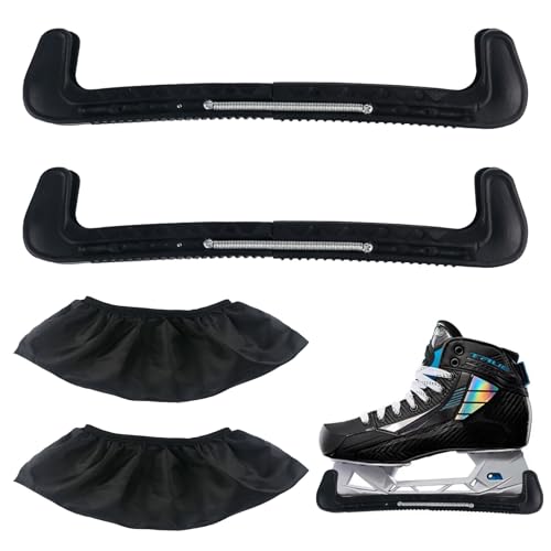 XCRPRT 1 Paar Kufenschoner Schlittschuhe +1 Paar Verstellbare Schlittschuh, Staubschutzhülle, Schlittschuhschoner, Harter Schlittschuhschutz, Eishockey elastische Kufenstrümpfe für Damen Herren XCRPRT 1 Paar Kufenschoner Schlittschuhe +1 Paar Verstellbare Schlittschuh, Staubschutzhülle, Schlittschuhschoner, Harter Schlittschuhschutz, Eishockey elastische Kufenstrümpfe für Damen Herren
