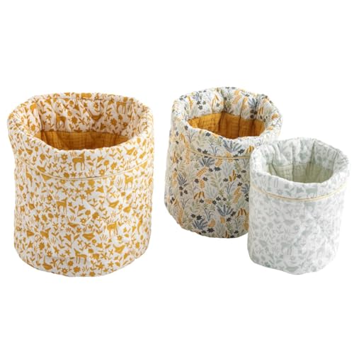Panières en coton blanc boîte de rangement textile souple lavable