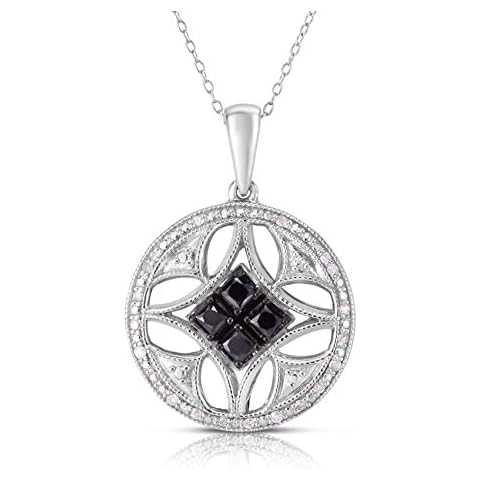 Femme Luxe 0.33 Carat Designer Diamond Pendant Necklace for Women in 925 Sterling Silver, 18inch Chain, Dainty, Hypoallergenic Cover
