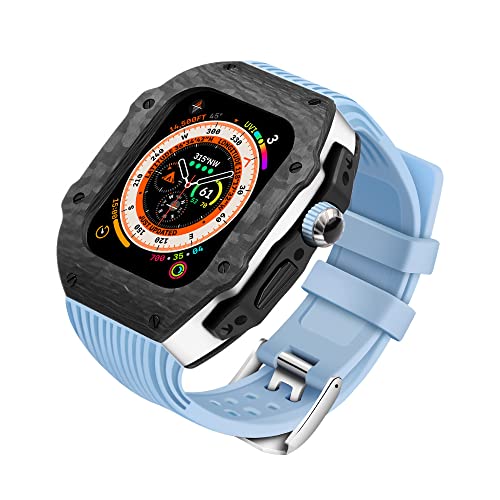 Kit modification Apple Watch pour le sport : Coque carbone et bracelet silicone
