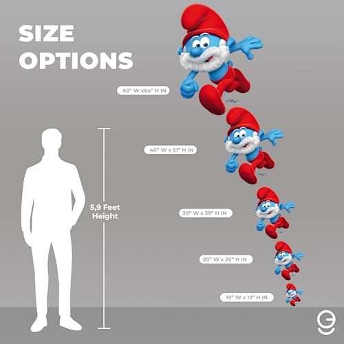 Vinilo Decorativo Pegatina Pared Papa Smurfs 10x13 pulgadas miniatura 4