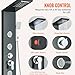 Fuz LED Shower Panel Tower System with Rainfall Waterfall Shower, Black Shower Tower with Jets and Rainfall and Handheld, 5 in 1 Stainless Steel Shower Column High Pressure with Tub Spout