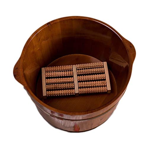 Balde de madera para baños de pies y pedicura