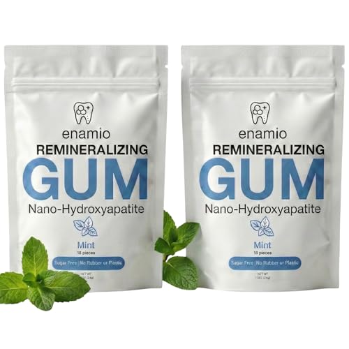 Image of Enamio Remineralizing Gum, Nano Hydroxyapatite Gum, Xylitol Gum Mint 2 Pack