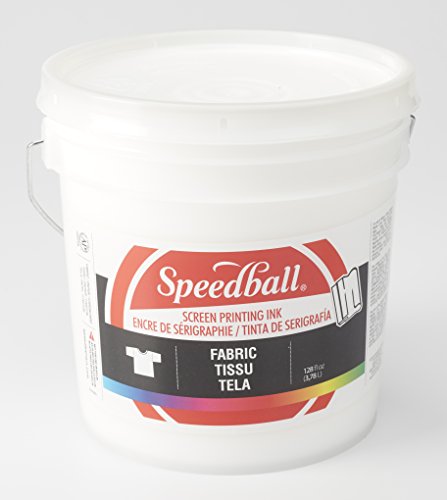 Speedball 046033 Fabric Screen Printing Ink, 128 Fl. oz, White