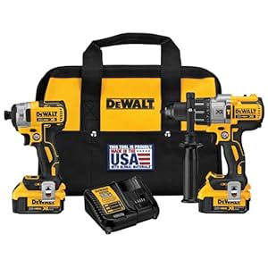 DEWALT 20V MAX Hammer Drill and Impact Driver, Cordless Power Tool Combo Kit with 2 Batteries and Charger (DCK299M2)