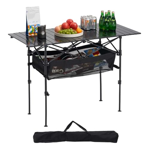 VEVOR Folding Camping Table, Portable Roll Up Side Tables,...