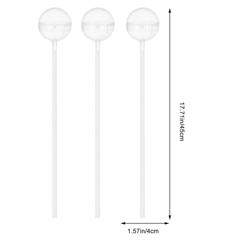 HEMOTON 50pcs Plastic Clear Chocolate Holder Round Decorative Support for Candy Chocolate Arrangements for Parties and Celebrations