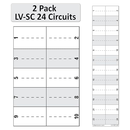 Circuits en vinyle gris autocollants pour disjoncteur Schneider Homeline étiquettes LSDL x24