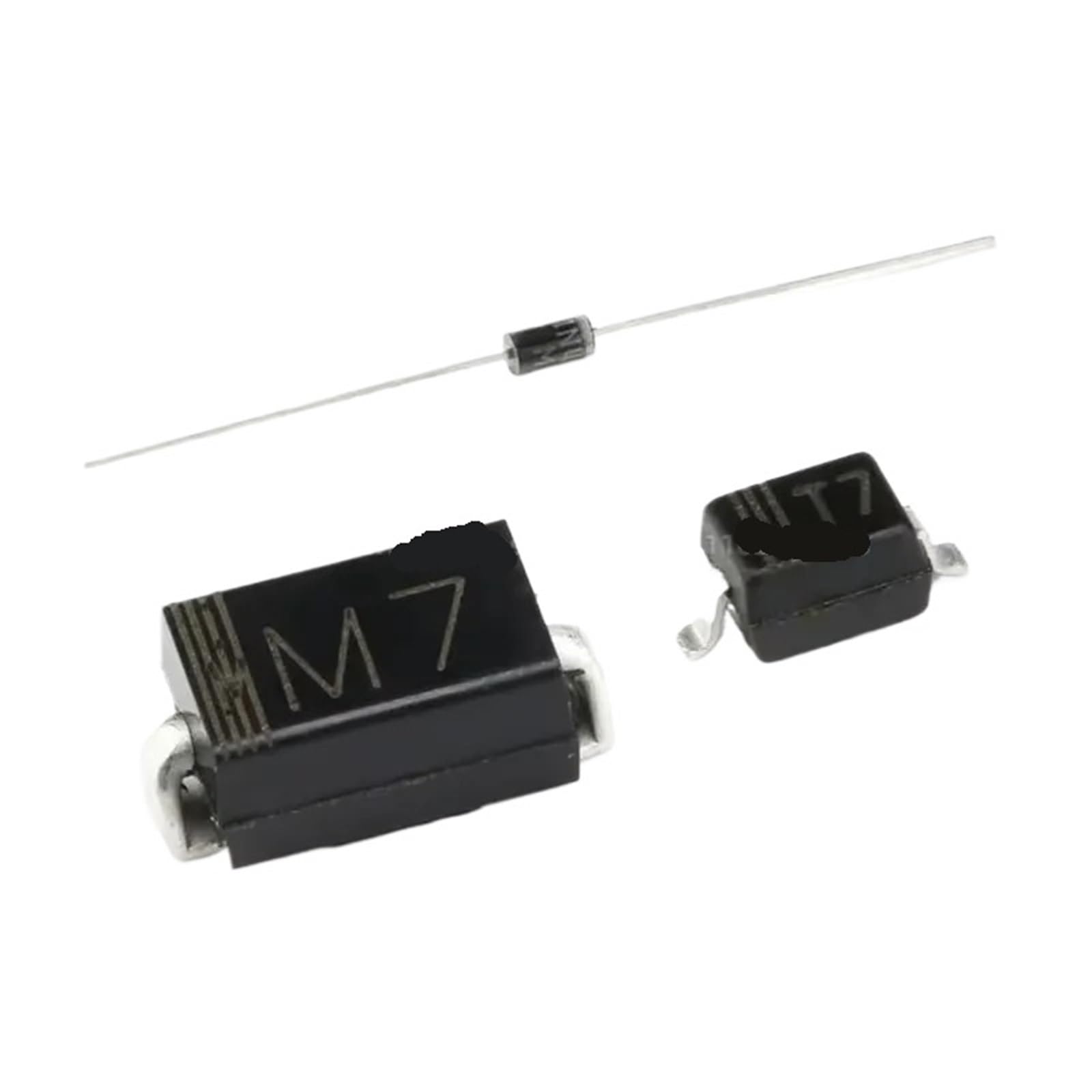 100 Pezzi 1N4007 IN4007 4007 1N4007W 1N4007WS DO-41 M7 DO214-AC SOD123FL SOD323 1A 1000V Dip SMD Diodo raddrizzatore A7 T7 D7(1N4007WS SOD323)