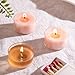 Scented Tea Lights Candles, Sakura Blush, 8 Pack – Soft Pink Scented Tealight Candles– 100% Palm Wax – 6 Hour Burn Time Aromatherapy Tea Light Votive Candle for Spring Decor, Bath, Romance