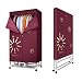 Asciugatrici Asciugatrice Portable 1300W elettrico lavanderia Stendino 526L di risparmio energetico ad alta efficienza modalità pieghevole vino rosso asciugatrice armadio con cronometraggio automatico