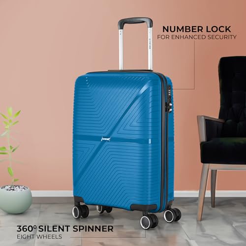 Image of Stony Brook by Nasher Miles Axis Hard-Sided Polypropylene Cabin Luggage Teal 20 inch |55cm Trolley Bag