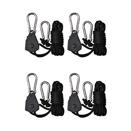 Cabides de corda de crescimento Serenable 2 pares para pendurar refletores e luminárias, filtros de