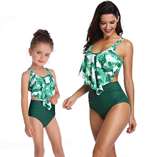 image for KABETY Girls Swimsuit Two Pieces Bikini Set Ruffle Falbala Swimwear Ba