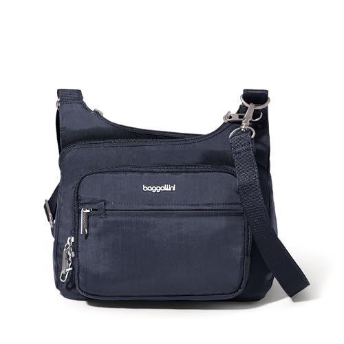 Image of Baggallini Securtex Anti-theft Crossover Crossbody Bag 11 inchw X 8.5 inchh, Rfid, Built-in Wallet, Locking Zippers