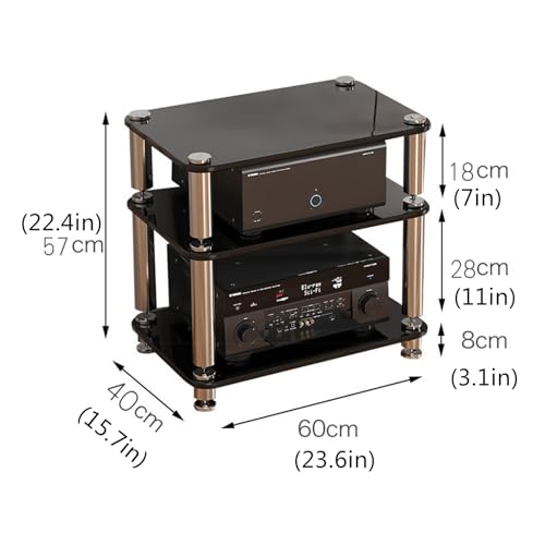 Étagère stéréo robuste à structure ouverte pour ventilation optimale de matériel multimédia - 2
