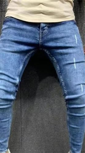 Men's Slim Fit Stretch Jeans Skinny Denim Trousers Casual Straight Leg Pencil Pants2