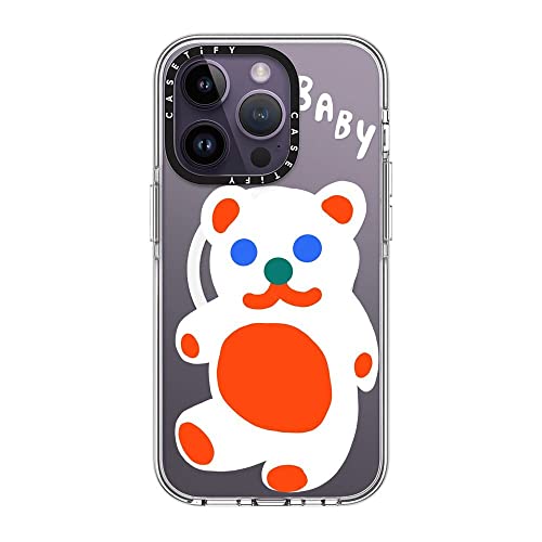 CASETiFY �N���A iPhone 14 Pro �P�[�X [���΂݂ɂ����f��/2m����̗����������N���A/MagSafe �ɑΉ�] - Baby Bear By Katie Benn