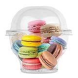 Clear Plastic Cups with Lids (50 Count) Dessert Cups with Lids - Ice Cream Cups - Plastic Fruit Cups...
