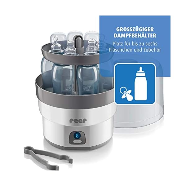 Reer VapoMax großer Vaporisator, Platz für 6 Fläschchen und Zubehör, ‎Weiß/anthrazit, 1 Stück (1er Pack) – Bild 5