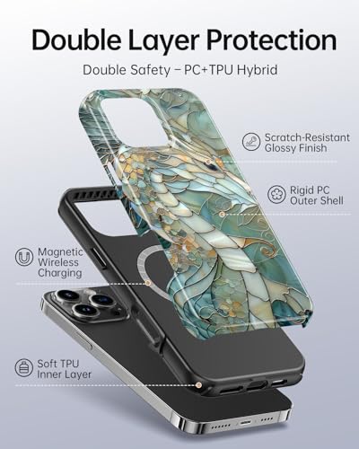 Coque iPhone 16 Pro Max vitrail dragon fine et compatible MagSafe - 2