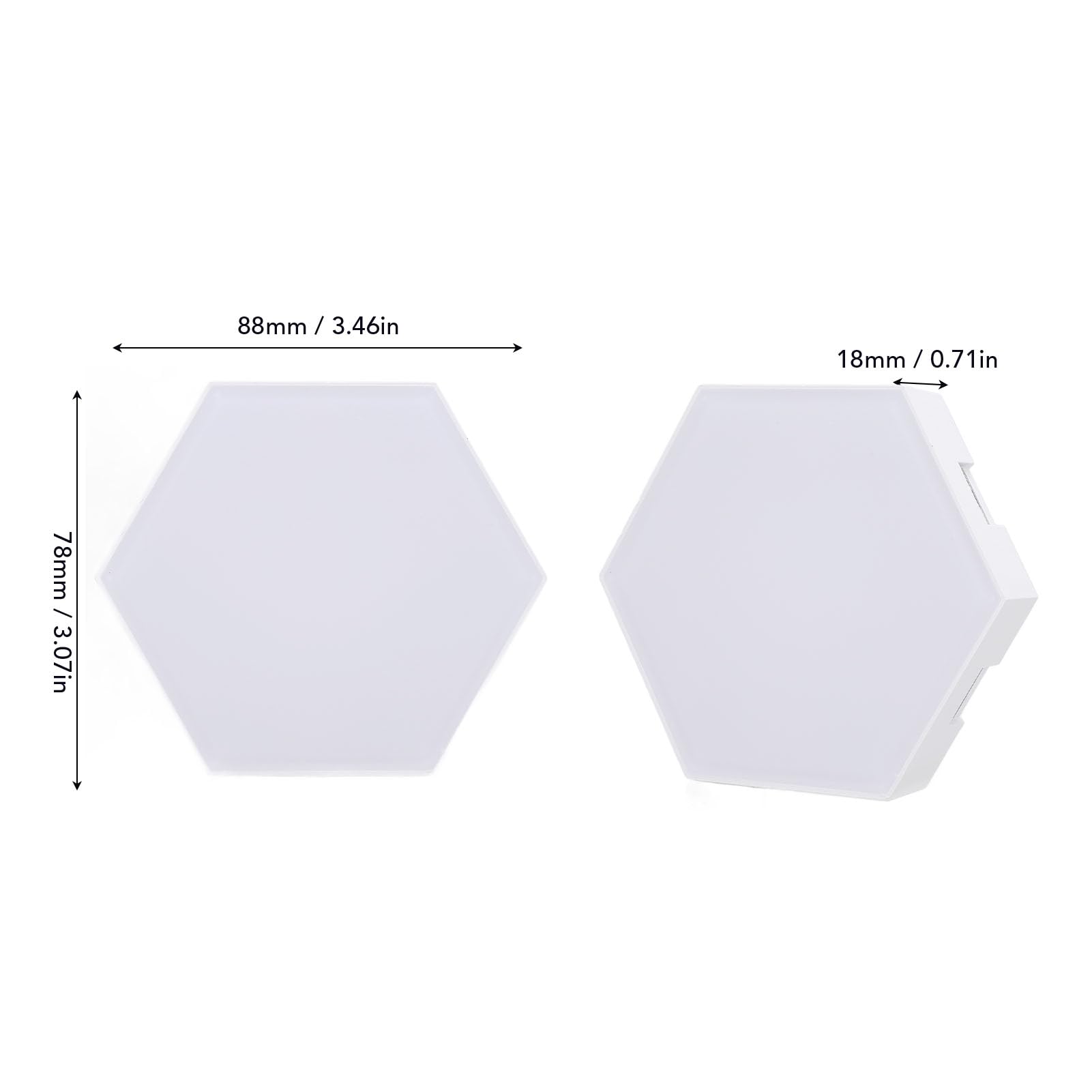 Juego de 10 Paneles de Luz Hexagonales, Luces de Pared IC Inteligentes LED RGB con Sincronización de Música WiFi y Control Remoto por Aplicación para Decoración de Sala de Juegos