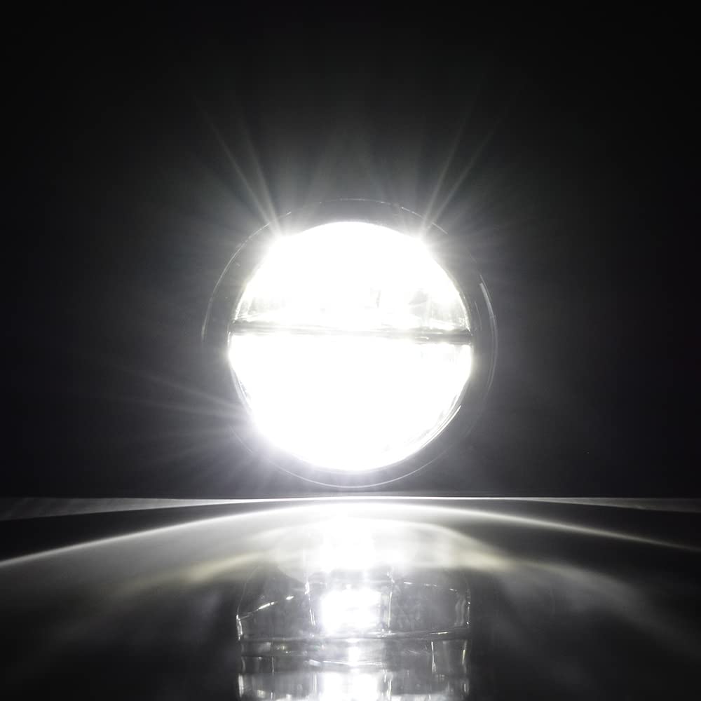 Left Right Real Glass Lens XML2 LED Fog Light Kit Compatible with Nissan Cube Juke Murano Quest Rogue Versa Infiniti EX FX G25 G37 Q60 M37 M56 Q70