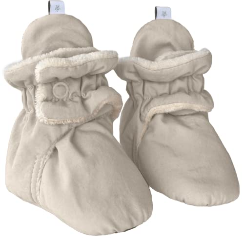 7AM Snow Airy Infant Booties - Waterproof kids Snow Boots for Baby Girls & Boys, Plush Lined Baby Winter Walking Shoes, Anti-Slip Soles Kids Snow Boots Suitable for Winter Activities | (Brush, 3-6M)