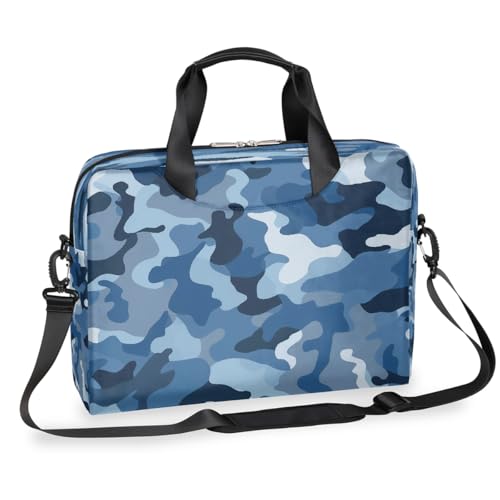 Maletín para portátil patrón camuflaje azul 16 pulg miniatura 1