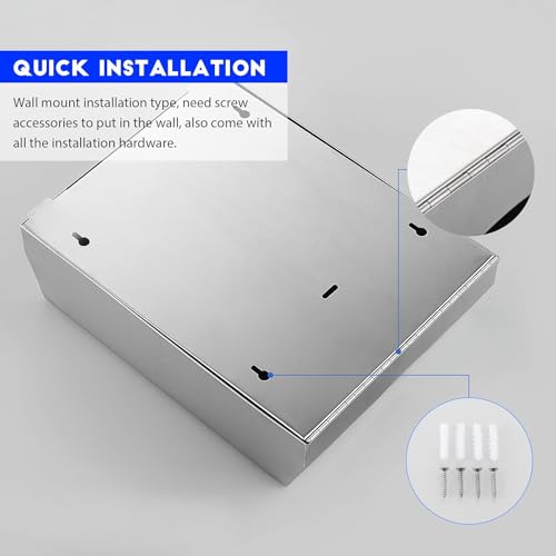 Gorlary Paper Towel Dispenser Wall Mount Commercial C-Fold/Multi-Fold/Tri-Fold thumb #3