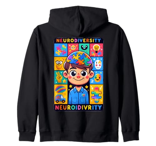 Neurodiversity Autism ADHD Strengths Diversity Acceptance Sudadera con Capucha