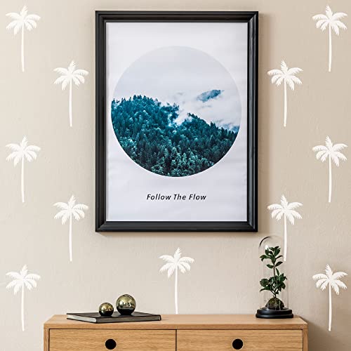 Vinilos decorativos blancos con diseño de palmera 24 pcs miniatura 1