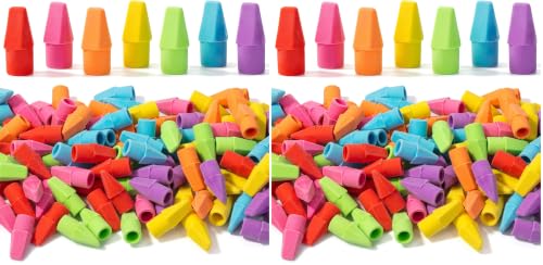 Image of Mr. Pen- Pencil Erasers Toppers, 240 Pack, Colorful, Latex Free, No Smudge