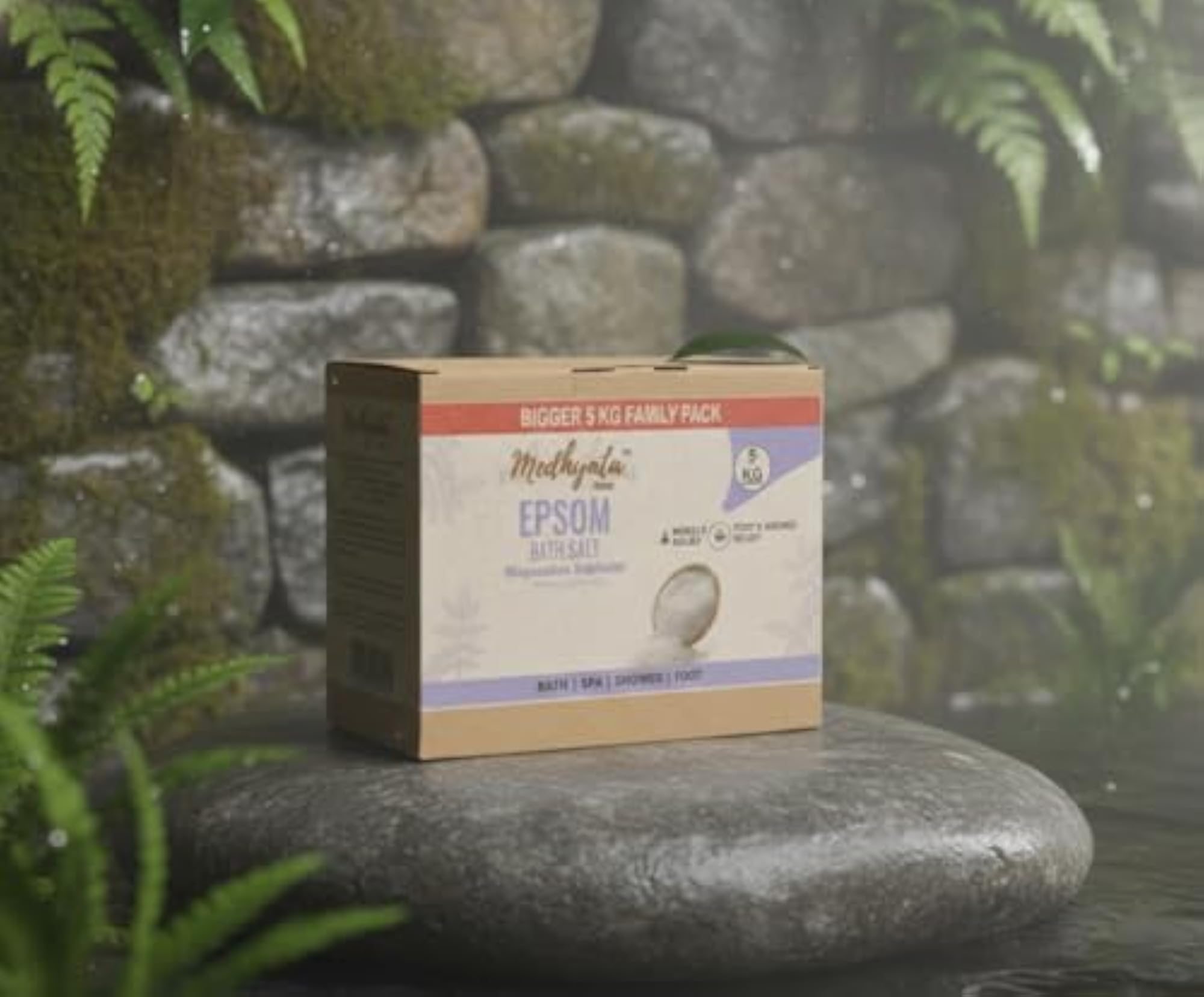 Epsom Salt for Foot Bath, Pain Relief & Relaxation