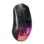SteelSeries Aerox 3 Wireless - Holey RGB Gaming Mouse - Ultra-lightweight Water Resistant Design - 18K DPI TrueMove Air Optical Sensor- Onyx
