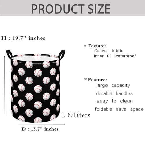 Image of Kids Laundry Hamper Nursery Room Storage Basket & Gift Organizer Bin | Laundry Basket for Kids' Clothes Toys with Handles